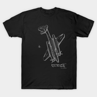 pursuit airplane Vintage Patent Hand Drawing T-Shirt